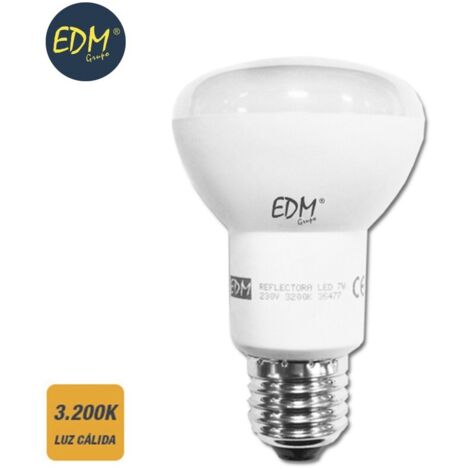 LED-Reflektorlampe R63 E27 7 W 600 lm 3200 K warmes Licht ø6,3 x 10,2 cm EDM