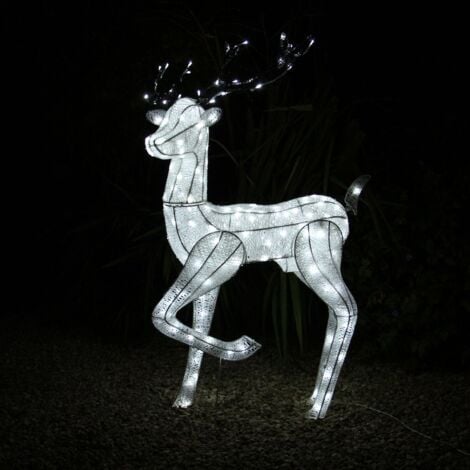 LED Rentier Hirsch Weihnachtsdeko Außen Weihnachten Beleuchted Timer Advent 1,2m