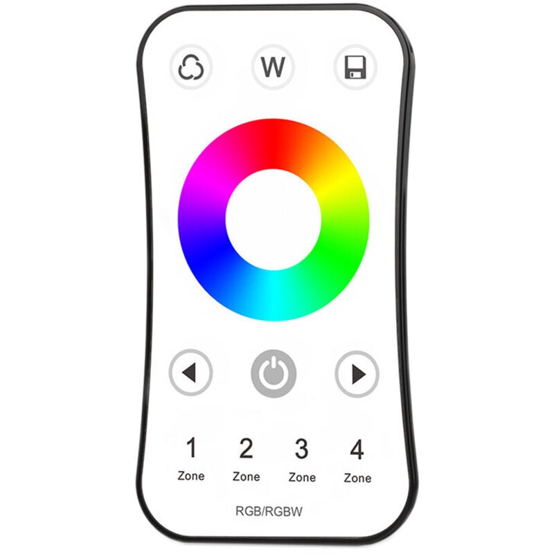 Télécommande à Radio Fréquence pour Éclairage LED RGB/RGBW 4 Zones 2.4G