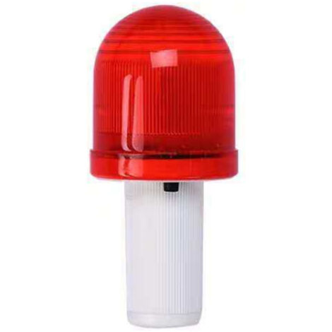 LED Road Cone Dome Light avec Beacon Rouge Professionnel pour Construction, Dock et Marine