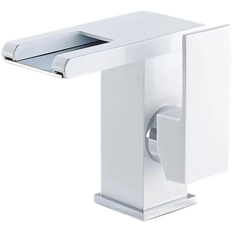 LED Robinet de Lavabo Cascade -robinet salle de bain -Robinet mitigeur lavabo bas chromé -robinet vintage