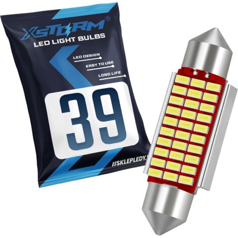 LED-Röhre, 39 mm, C3W, C5W, 30 SMD, CANBUS, stark