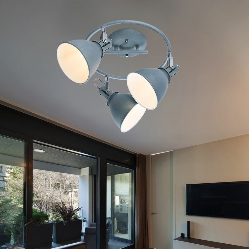 Decken Lampe Rondell Spot Beleuchtung Wohn Zimmer Strahler verstellbar im Set inkl. LED Leuchtmittel