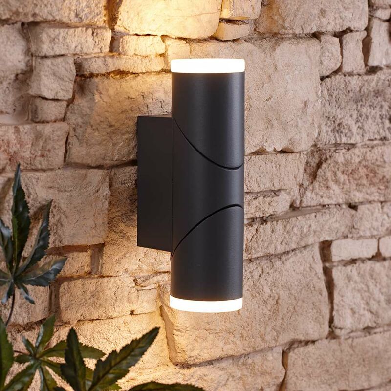 Up Down Modern Outdoor LED Wall Light - IP54 Garden Patio Porch Door A++ - Biard