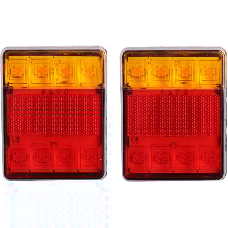Image of LED-Rücklicht mit Blinkfunktion für Anhänger, LKWs, Boote, wasserdicht, stoßfest, 2 Stück.