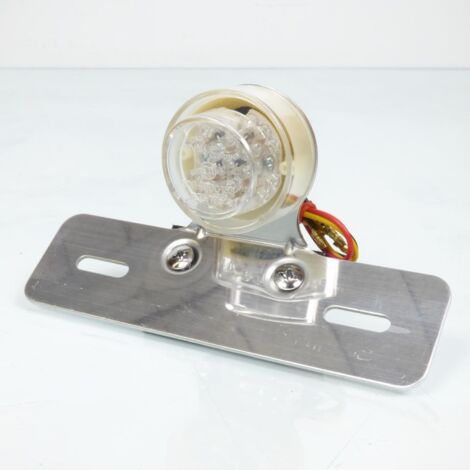 led rücklicht 12v zylindrisch mit alu-plattenhalter für motorrad