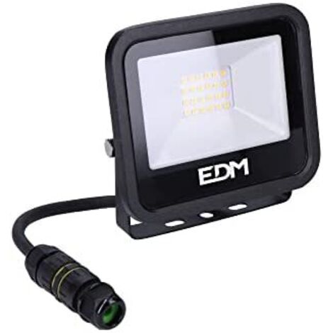 led-scheinwerfer 20w 1520lm 6400k kaltes licht schwarz serie 12,4x10,6x2,8cm edm