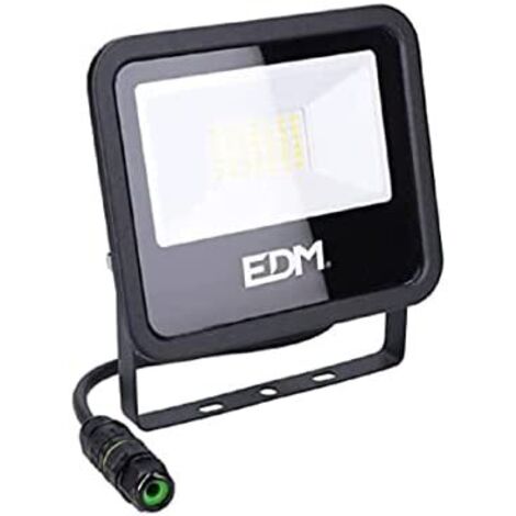 LED-Scheinwerfer 30W 2370lm 4000K Tageslicht Schwarz Serie 15,8x13,5x2,9cm Edm