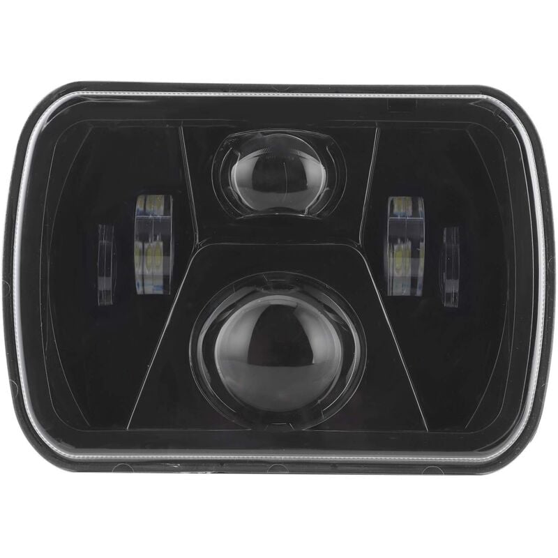 Image of LED-Scheinwerfer, H4 7 Zoll quadratischer Hochleistungs-LED-Scheinwerfer, 12–24 V, passend für YJ