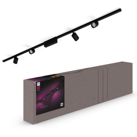 Led-schienenleuchte philips hue perifo - 4er-set strahler schwarz-40776300