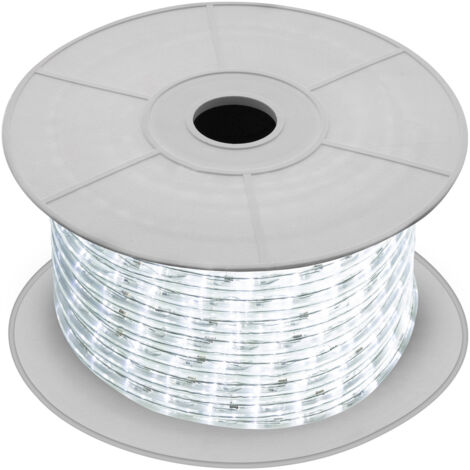 LED-Schlauch Rund 220V 36 LEDs/m 50m Schnitt alle 100 cm IP65 Kaltweiß