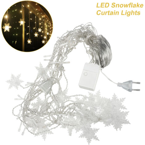 LED-Schneeflocken-Lichterkette für Weihnachten