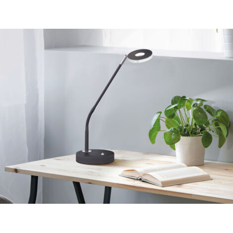 LED Schreibtischlampe DENT Schwarz mit Dimmer, Höhe 60cm