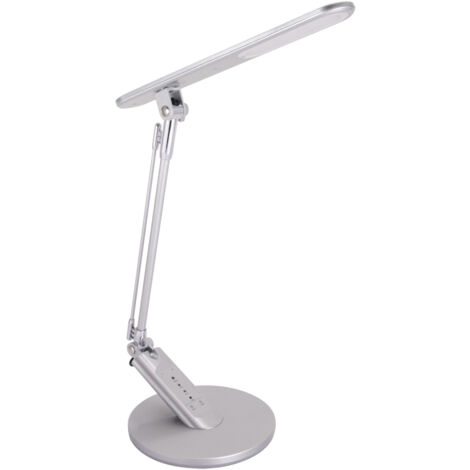 LED Schreibtischlampe Edelstahl dimmbar Touch Farbwechsel 4500 K 500 lm 46 cm in Silber Modern