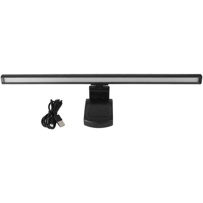 Allauve Mehrfarbig Led-Schreibtischlampe Für Monitor, 3 Farbtemperaturen, Stufenlose Dimmung, 5V Usb-Netzteil Für Computermonitor