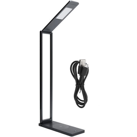 LED-Schreibtischlampe mit einstellbarer Helligkeit, Aluminiumlegierung mit USB-Ladeanschluss