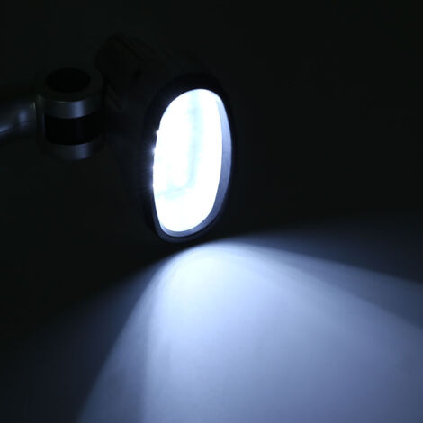 LED-Schreibtischlampe, Modell mit 12 LEDs, augenschonend, weiß, ABS/PC, 19 cm, zum Lesen, augenschonend für Schüler, blendfrei, einfach zu bedienen
