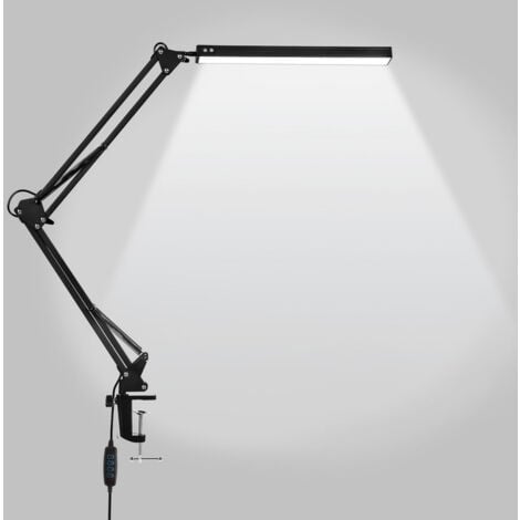 SWANEW LED Schreibtischlampe Tischlampe dimmbar Leselampe flexibel Bürolampe Farb 10W