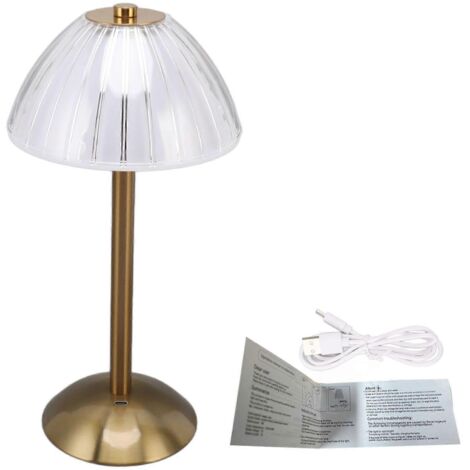 LED-Schreibtischlampe, USB-aufladbar, rustikale Schreibtischlampe, stufenlos dimmbar, Nachttischlampe für Restaurant, Bar, Café