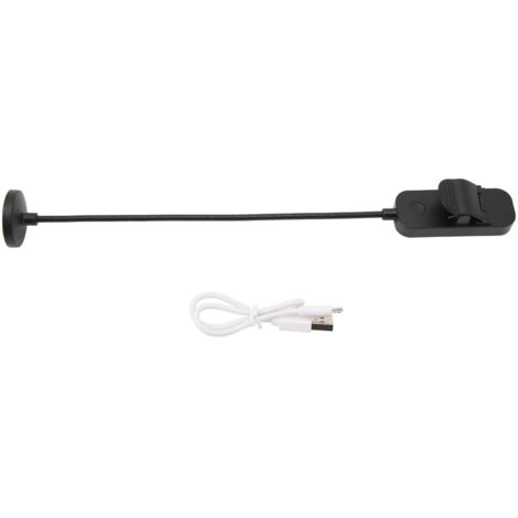 LED-Schreibtischlampe zum Anklemmen, 3 Lichtmodi, verstellbar und USB-aufladbar, Schwarz