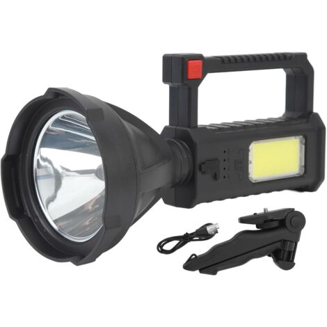 LED Searchlight, Powerful and Bright Long Range Lighting Spotlight, Waterproof Flashlight, Outdoor Floodlight with Multi-function Bracket