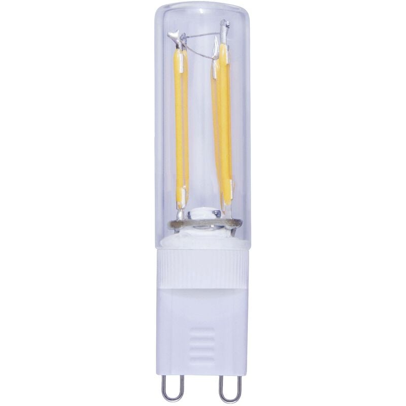 55607 led cee g (a - g) G9 culot à ergots 1.5 w = 10 w blanc chaud (ø x l) 14 mm x 57 mm 1 pc(s) S683382 - Segula