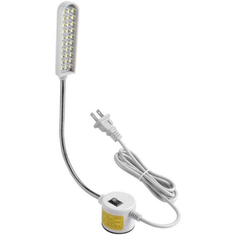 LED sewing machine light with 360° flexible gooseneck and magnetic base