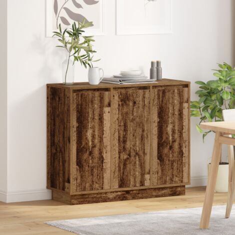 LED Sideboard Altholz 90x32x75 cm Holzwerkstoff vidaXL340968