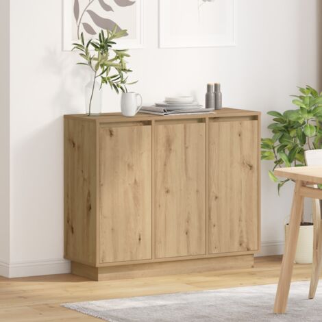 LED Sideboard Artisan Eiche 90x32x75 cm Holzwerkstoff vidaXL930475