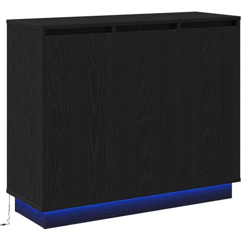 Vidaxl - Sideboard With Shelf Black Oak 90 X 32 X 75 Cm Engineered Wood