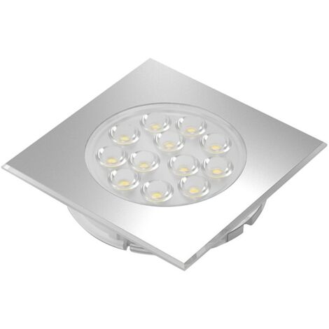 LED Sign Plus square nw Aluminium Optik