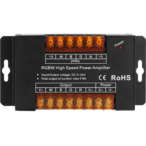 LED-Signalverstärker, praktischer Lichtleisten-Controller, RGB-Lichtsignalverstärker, Hochgeschwindigkeits-PWM-gesteuerter LED-Signalverstärker für Dimmer