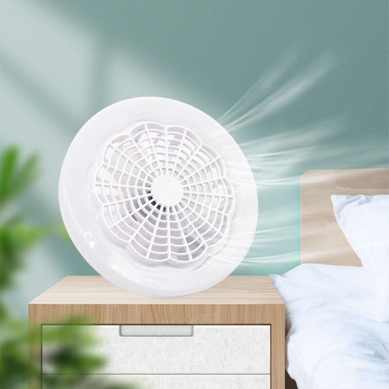 LED Smart Fan Light Ventilateur de Plafond 30W TéLéCommande IntéRieur LED LumièRe Silencieux Chambre Cuisine DéCor Lampe Fans-Orange