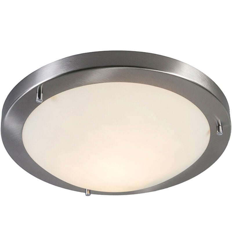 QAZQA yuma - LED Plafonnier - 1 lumière - Ø 310 mm - Acier - Moderne - éclairage extérieur - Salle de bains
