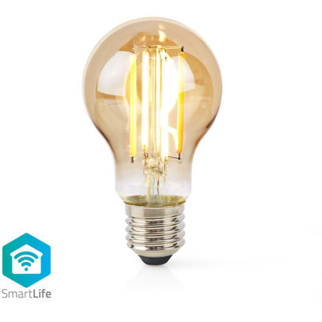 LED SMARTLIFE À INTENSITÉ VARIABLE  WI-FI  E27  806 LM  7 W  BLANC CHAUD  1800 - 3000 K  VERRE  ANDROID IOS  AMPOULE