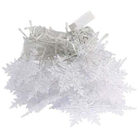 LED Snowflake Curtain Decorative Lights, 3.5M Long, 96 LED Lights, 8 Lighting Modes, Christmas Curtain Garden Party
