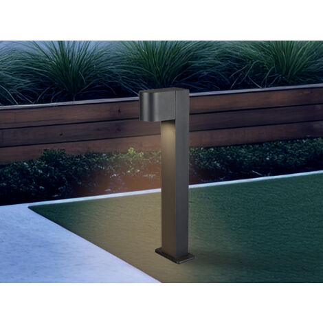 LED Sockelleuchte aus Aluminium in Anthrazit, Höhe 50cm