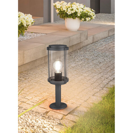 LED Sockelleuchte rund in Anthrazit Höhe 40cm, IP44