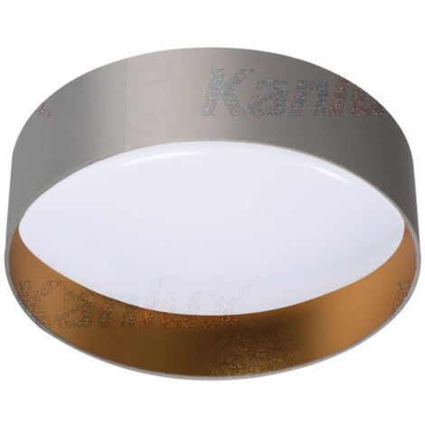 LED soffitto murato 17.5W 1500lm 120° п400mm grigio / oro - bianco caldo 3000K