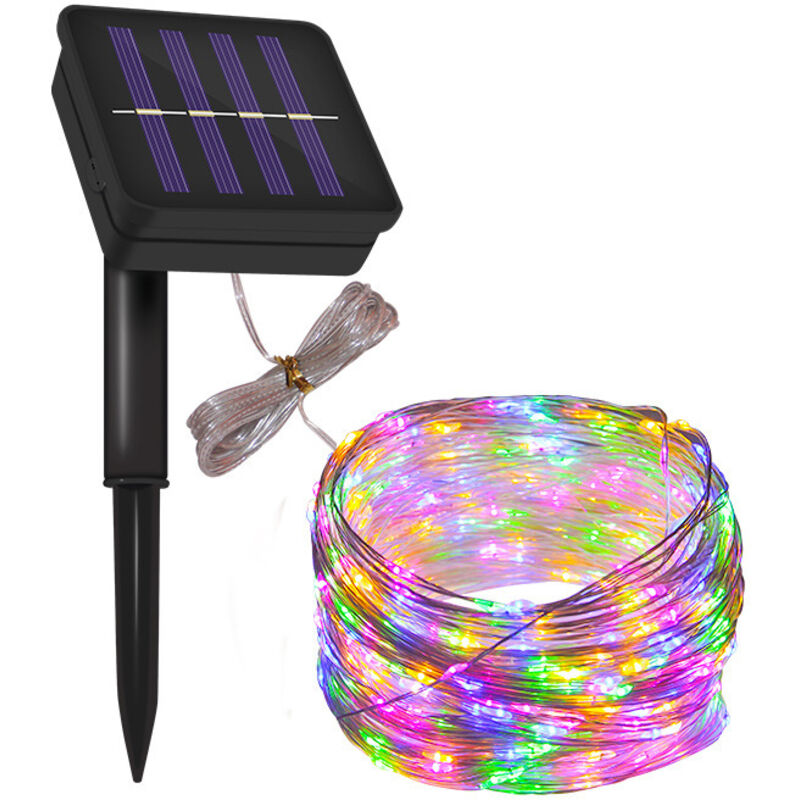 LED solaire extérieur petite lanterne chaîne Noël balcon jardin cour lumières décoratives 10 mètres 100 lumières