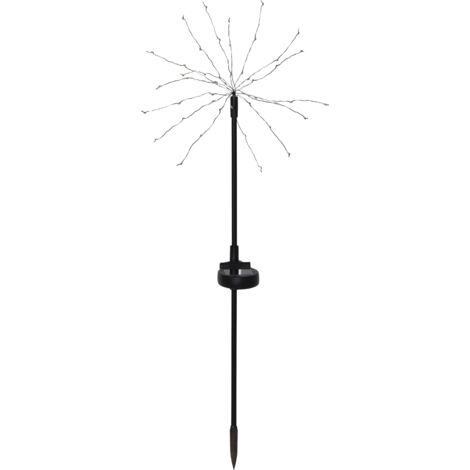 LED-Solar-Dekoration"Firework", 2er Pack, schwarz, 45 warmwhite LED