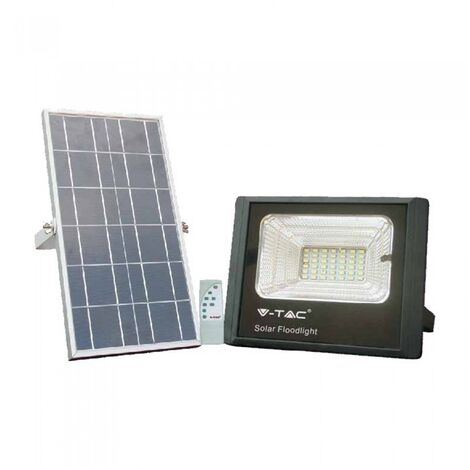 FOCO LED SOLAR CON PANEL CREPUSCULAR MANDO A DISTANCIA V TAC