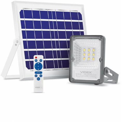 LED Solar Flutlicht mit Fernbedienung 600lm 5000K IP65 GELIO Videx
