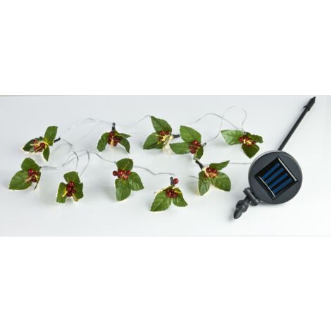 LED Solar Gartendeko Blumenkasten Laterne Solarleuchte Lichterkette Kunstpflanze - Lichterkette