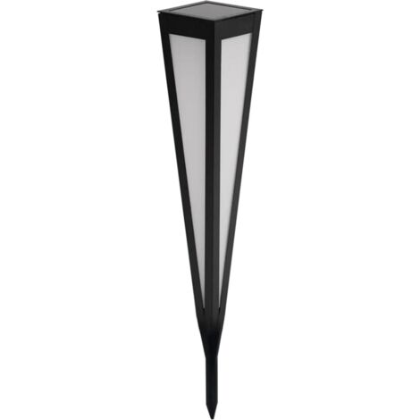 HI LED-Solar-Gartenleuchte Schwarz Φ 58 cm/Φ 75 cm