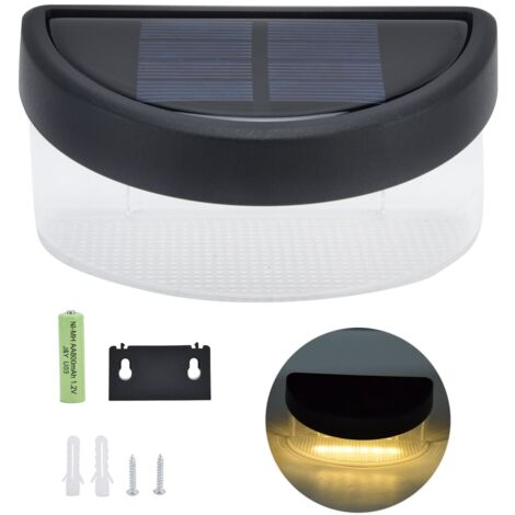 LED Solar-Gartenleuchte, Außenzaunbeleuchtung mit warmweißem Licht