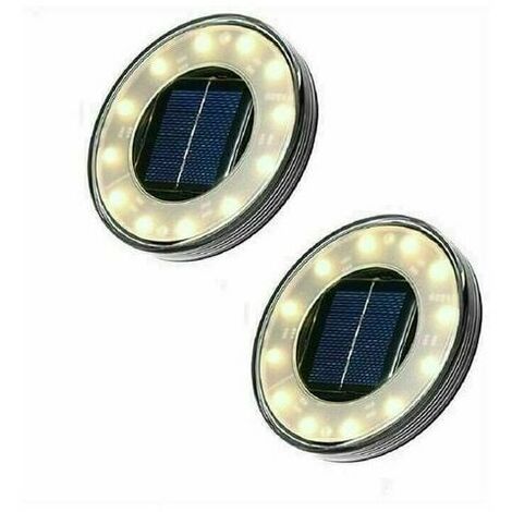 LED Solar Ground Light 2 Pack Motion Sensor Waterproof IP68 Outdoor Light Street Light Buried Light for Pathway Garden Patio Yard Lawn