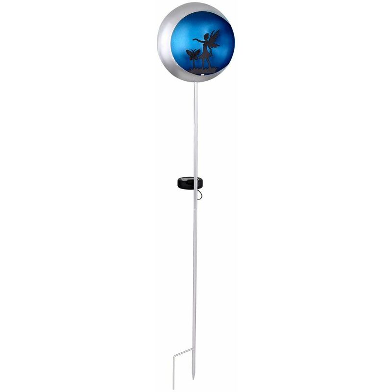 

LED SOLAR lámpara enchufable azul plata soporte para exteriores lámpara de punto lámpara tierra espiga mariposa Globo 33516