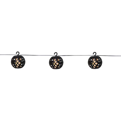 LED Solar-Lichterkette ,Flame', 8 LEDs, tanzende Flammen, schwarz, L 210 cm