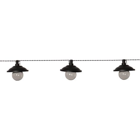 LED-Solar-Lichterkette "Globe Shade", schwarz